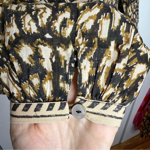 Cleobella Alicia Blouse Long Sleeve Organic Cotton Pattern - Small NWT - Picture 7 of 10